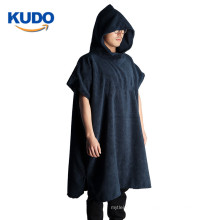 wholesale china customized logo Embroidery microfiber surf poncho